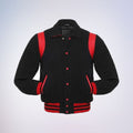 Varsity Jacket for Men, Black Retro College Jacket Wool Letterman Jacket Baseball Jacket The Jacket Makers