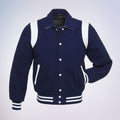 Varsity Jacket for Men, Blue Stylish Retro College Jacket Wool Letterman Jacket Baseball Jacket The Jacket Makers