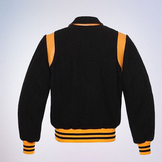 Varsity Jacket for Men, Stylish Retro College Jacket Wool Letterman Jacket Baseball Jacket