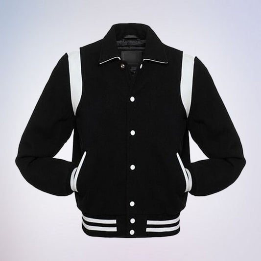 Varsity Jacket for Men, Stylish Retro Wool Letterman Jacket College Wear